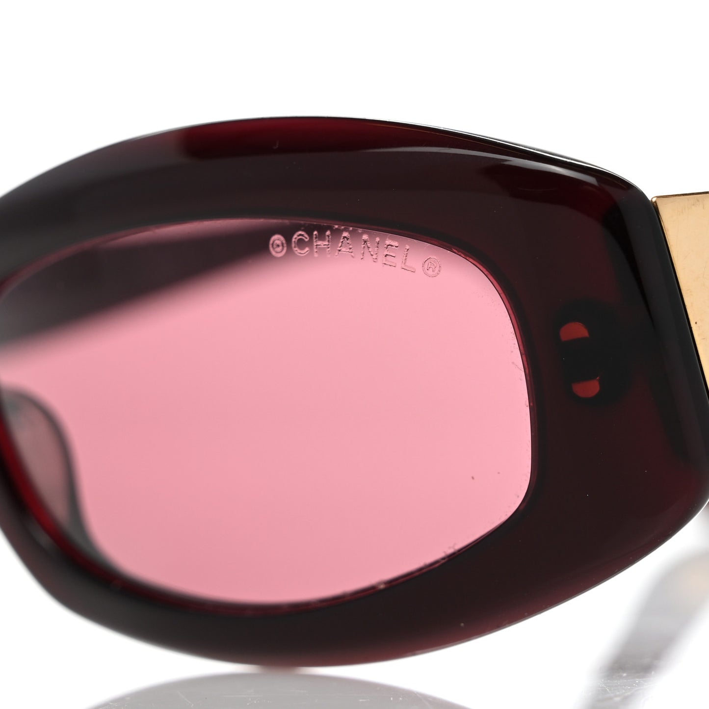 Acetate Rectangle Sunglasses 5014 Burgundy