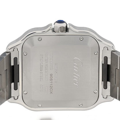 Cartier Stainless Steel 39.8mm Santos De Cartier Automatic Watch Blue 4 of 5