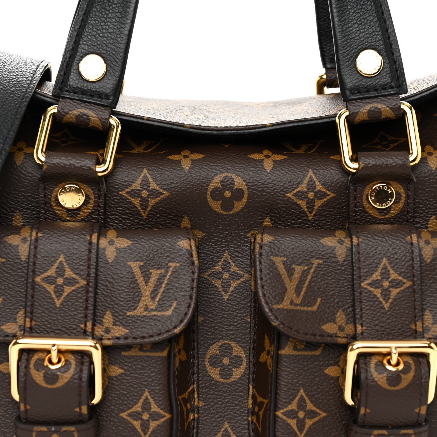 Louis Vuitton LOUIS VUITTON Monogram Manhattan NM Black 6 of 8