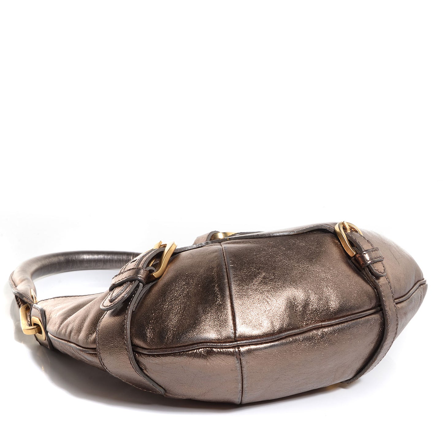 Metallic Leather Small Tulita Hobo