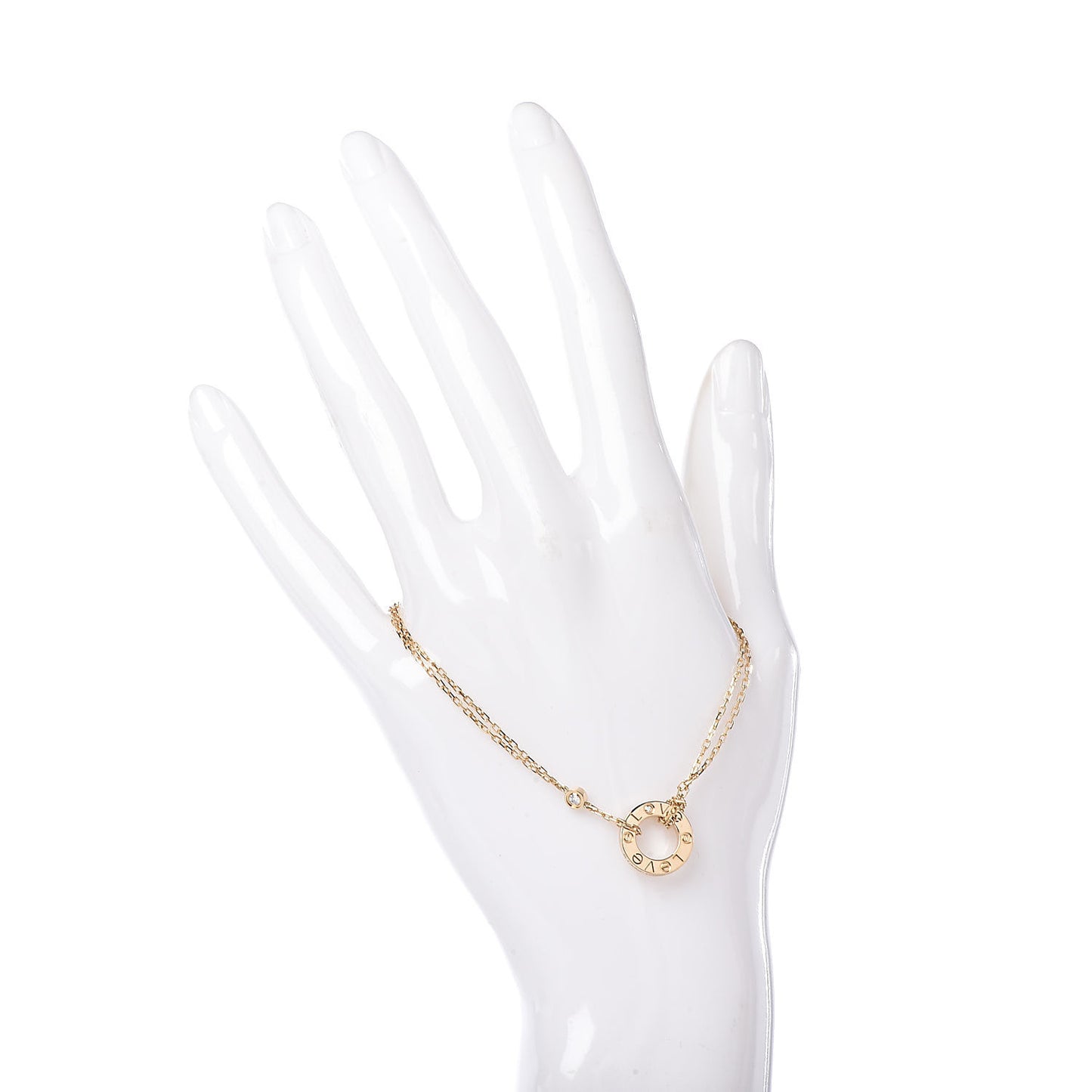 18K Yellow Gold Diamond LOVE Bracelet