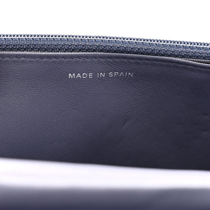 Chanel Lambskin Quilted Wallet On Chain WOC Dark Blue 7 of 12