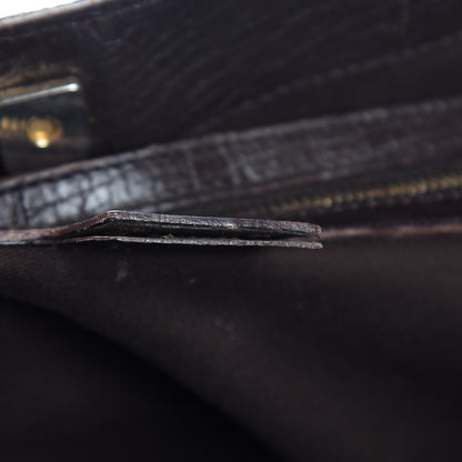 Gucci Monogram Medium Hasler Tote Dark Brown 9 of 24