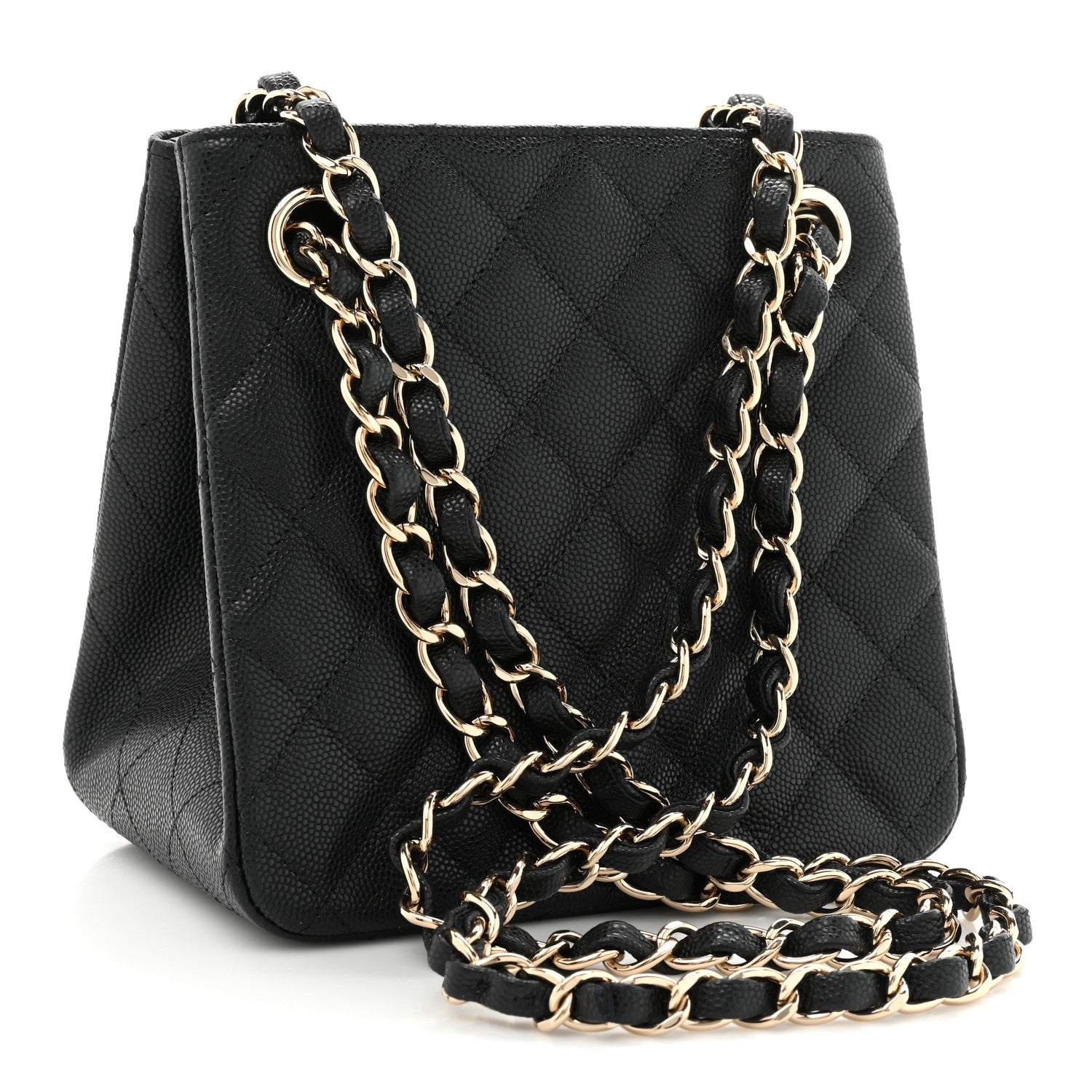Chanel Caviar Quilted Mini Bucket Bag Black 3 of 9