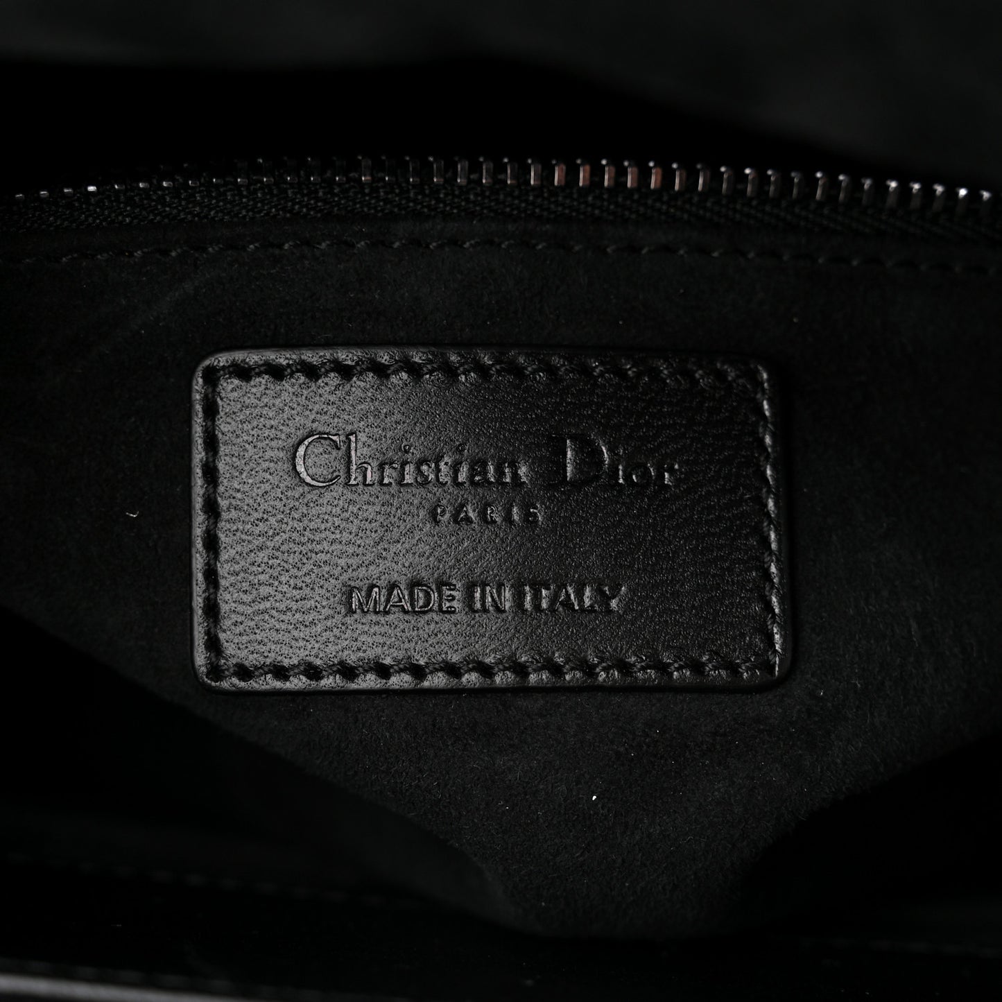 Lambskin Cannage Medium Lady Dior Black