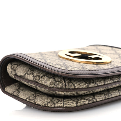 Gucci GG Supreme Monogram Textured Dollar Calfskin Blondie Belt Bag 90 36 Beige Ebony New Acero 10 of 11