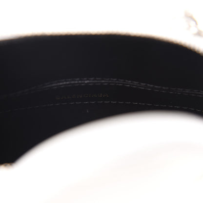 Balenciaga Calfskin Crocodile Embossed XXS Ville Top Handle Bag White Black 8 of 9