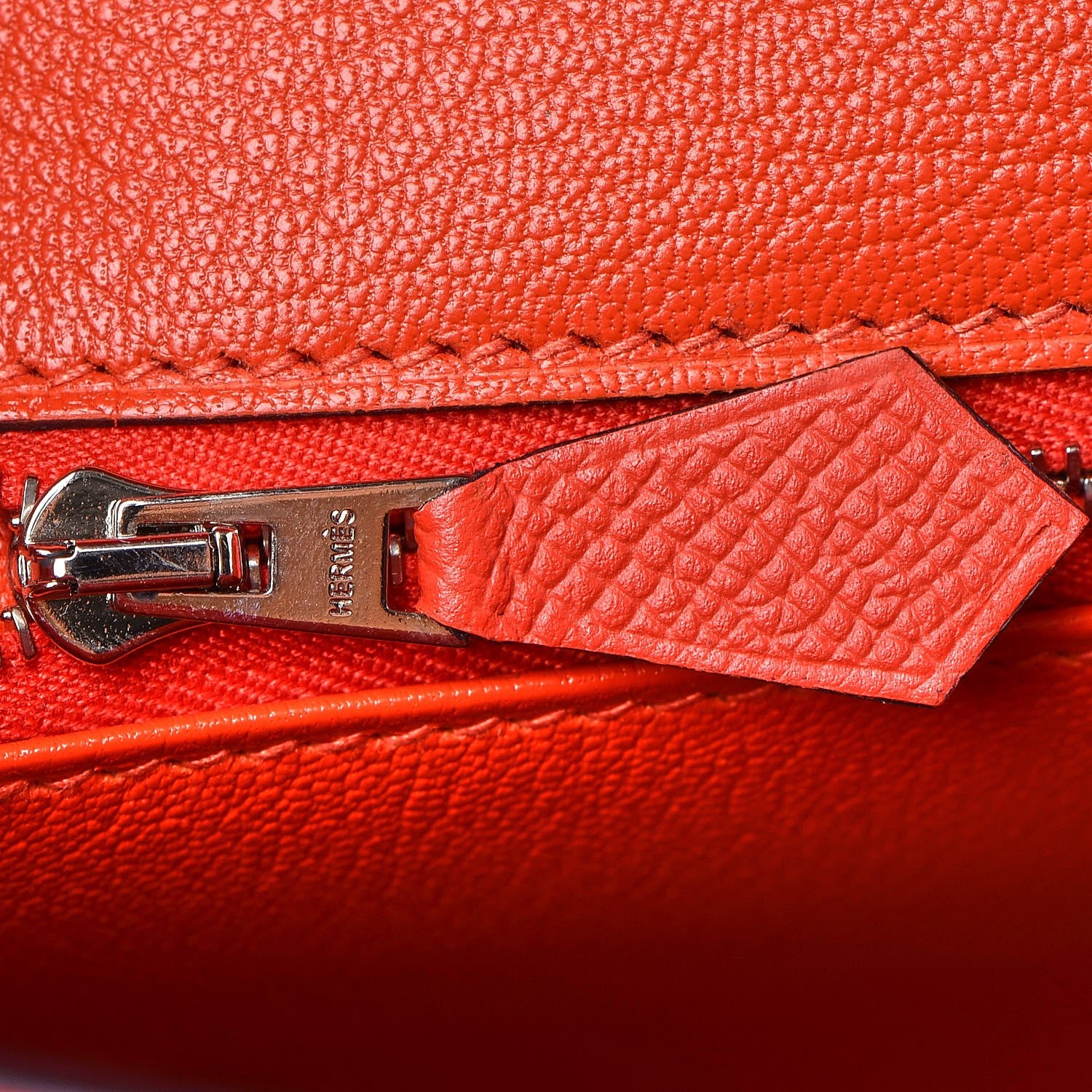 Hermes Epsom Sombrero Chevre Mysore Lettre M Kelly Sellier 28 Capucine Bleu Obscure Ambre 16 of 38