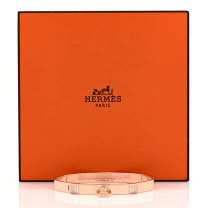Hermes 18K Rose Gold Diamond PM Collier De Chien Bracelet ST 4 of 4