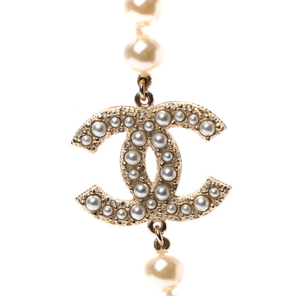 Chanel Pearl CC 100th Anniversary Necklace Light Gold 4 of 5
