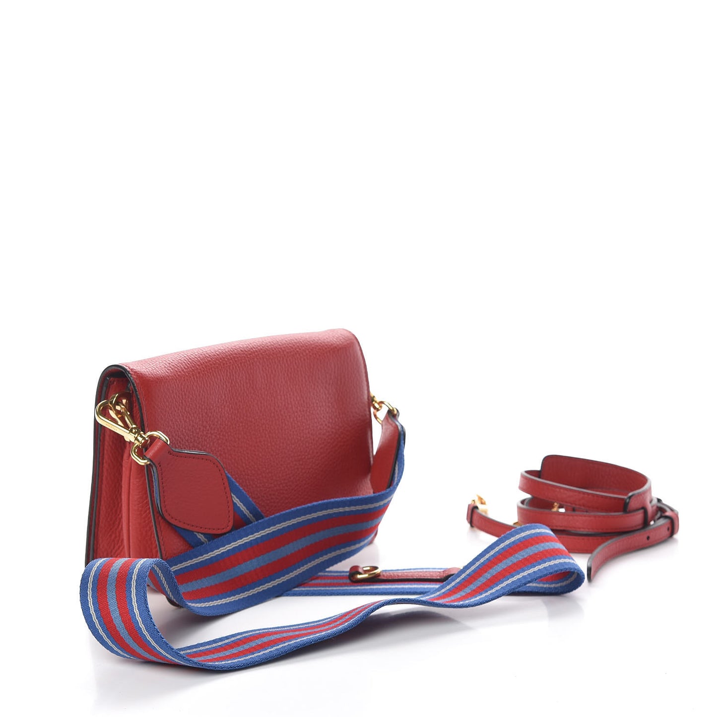 Vitello Daino Flap Crossbody Rosso