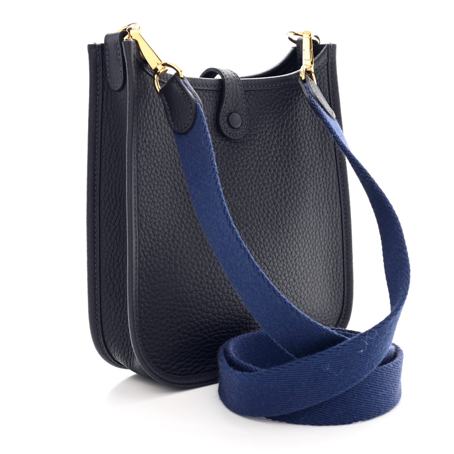 Hermes Taurillon Clemence Evelyne TPM Caban Bleu Saphir 3 of 11