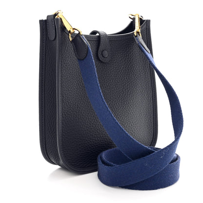 Hermes Taurillon Clemence Evelyne TPM Caban Bleu Saphir 3 of 11