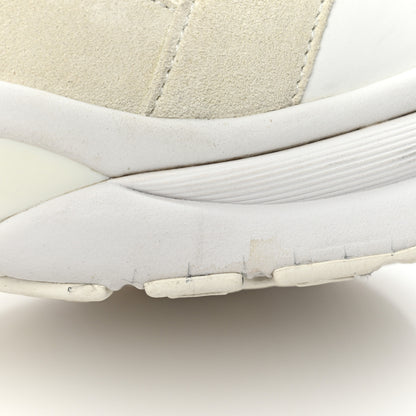 Chanel Suede Calfskin Fabric CC Sneakers 41 White 13 of 19