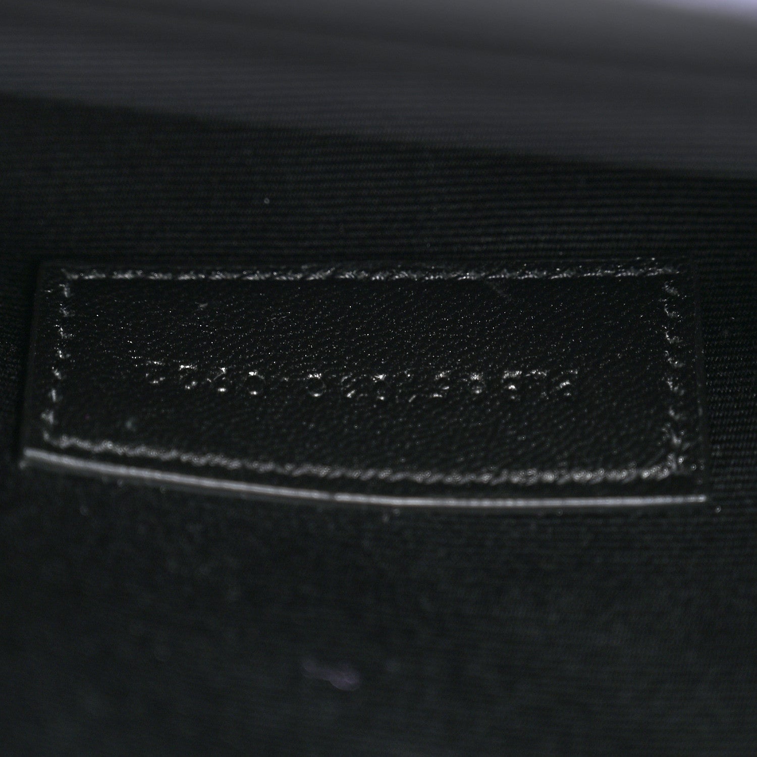 Saint Laurent Grain De Poudre Textured Mixed Matelasse Triquilt Monogram Clutch Dark Wisteria 7 of 7