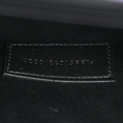 Saint Laurent Grain De Poudre Textured Mixed Matelasse Triquilt Monogram Clutch Dark Wisteria 7 of 7