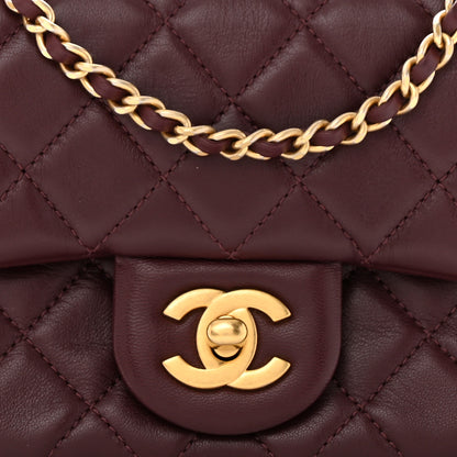 Chanel Lambskin Quilted Mini Pearl Crush Flap Burgundy 8 of 11