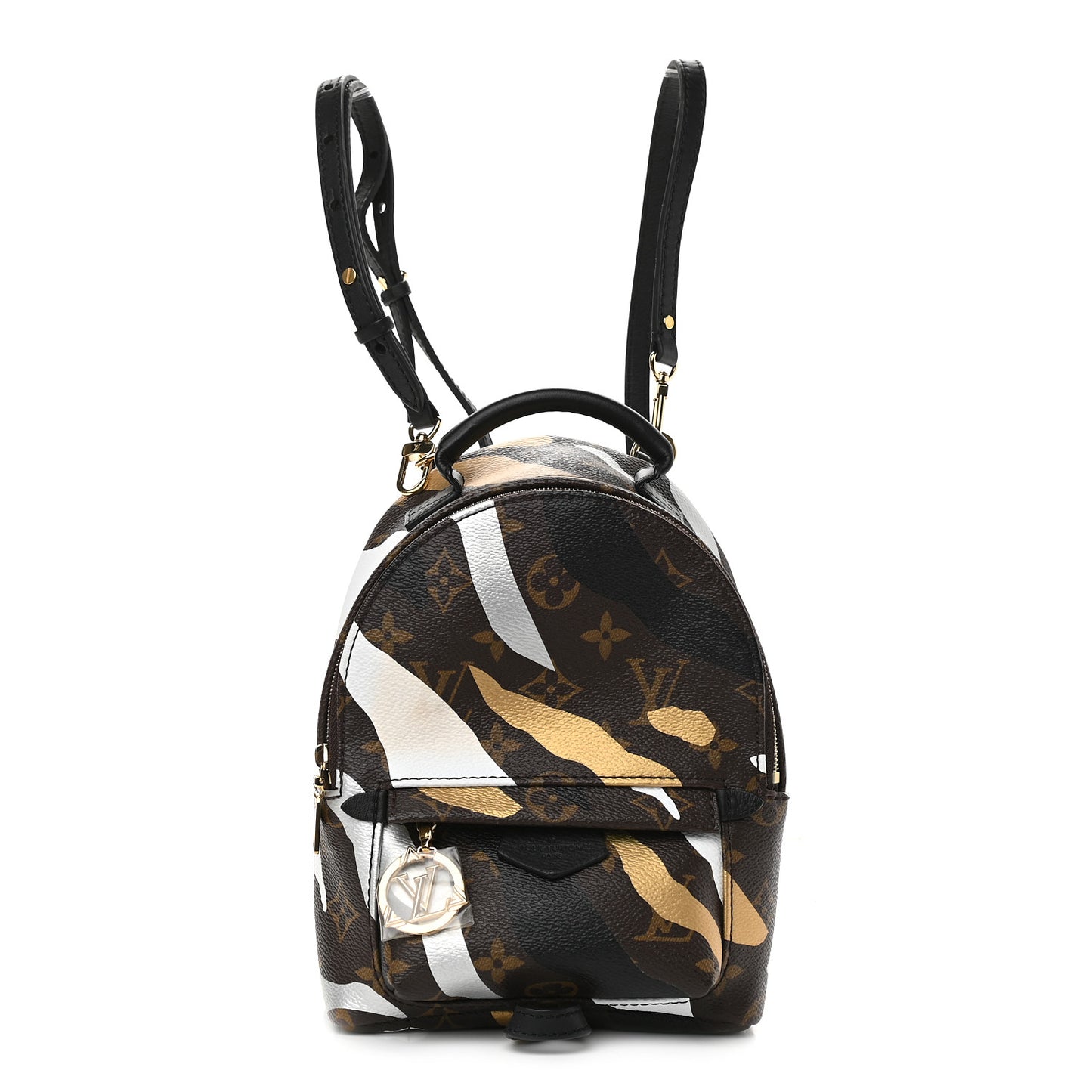 X LOL Monogram Palm Springs Backpack Mini Gold Silver