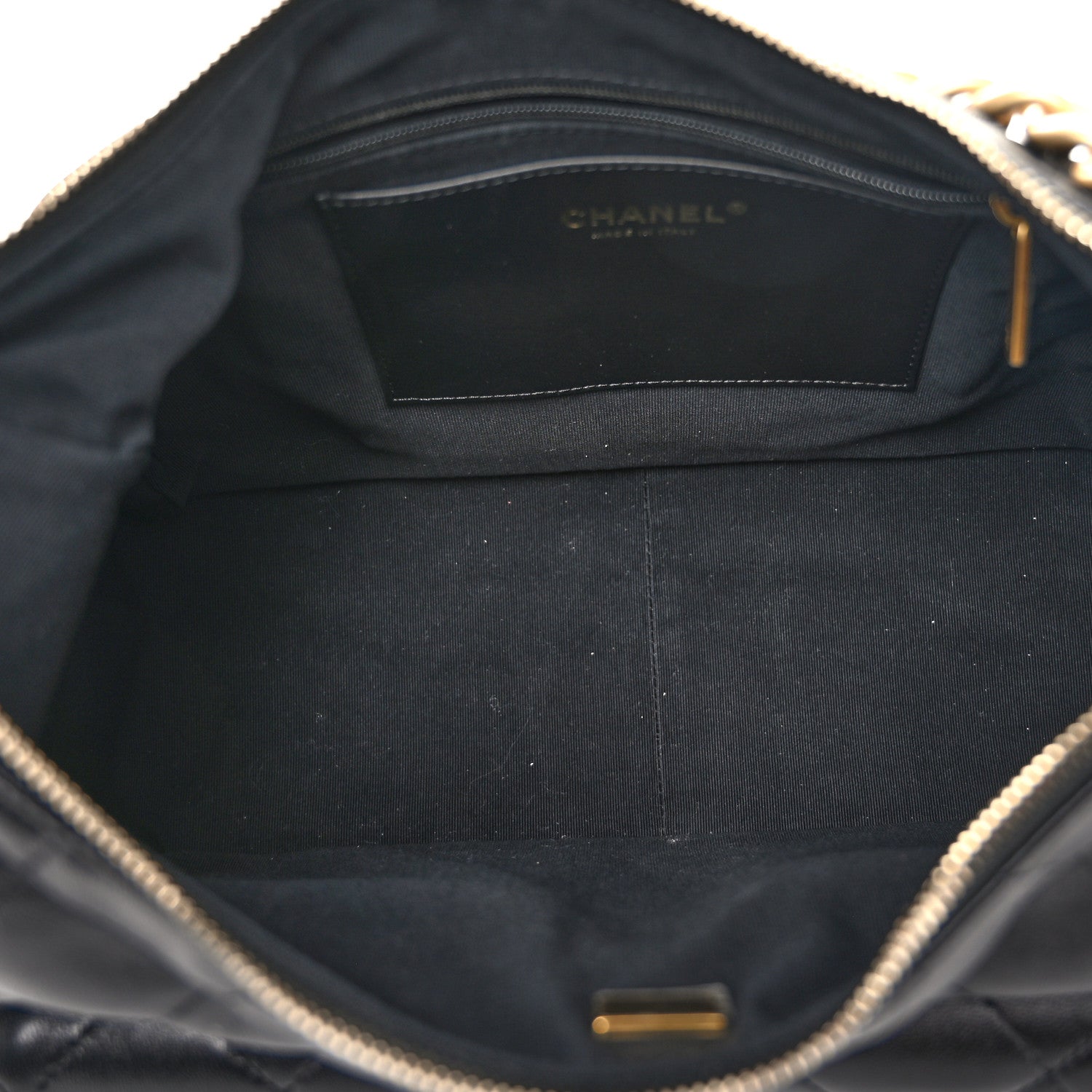 Chanel Shiny Lambskin Quilted Trendy Pockets Hobo Black 5 of 12