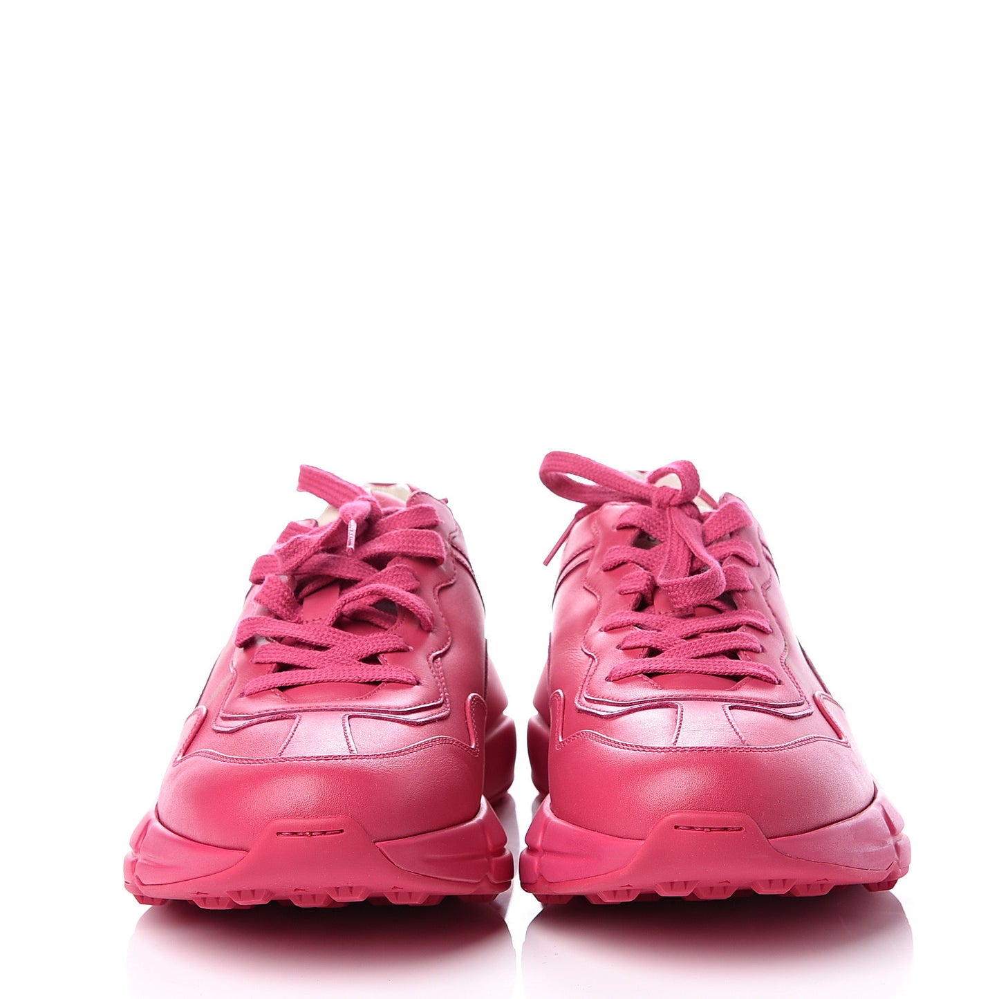 Calfskin Logo Womens Rhyton Sneakers 40 Box Pink