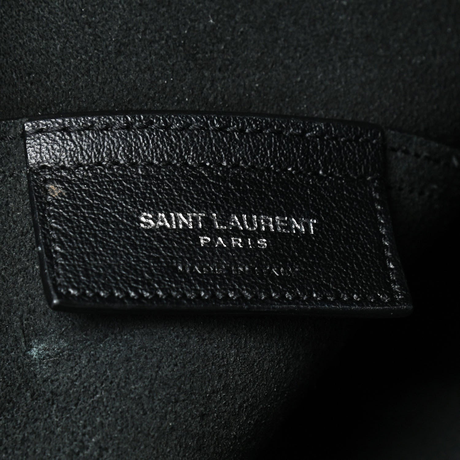 Saint Laurent Calfskin Large Fringe Shopping Tote Black 10 of 13