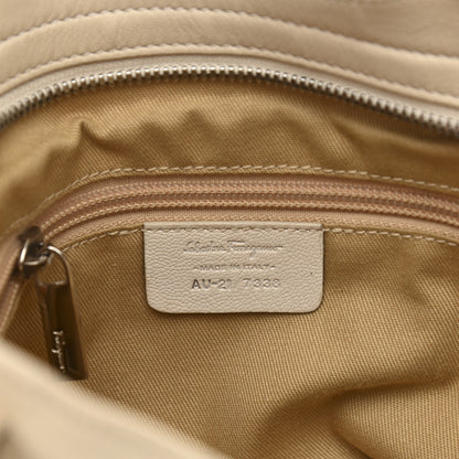 Salvatore Ferragamo Calfskin Vittoria Satchel Ivory 6 of 17