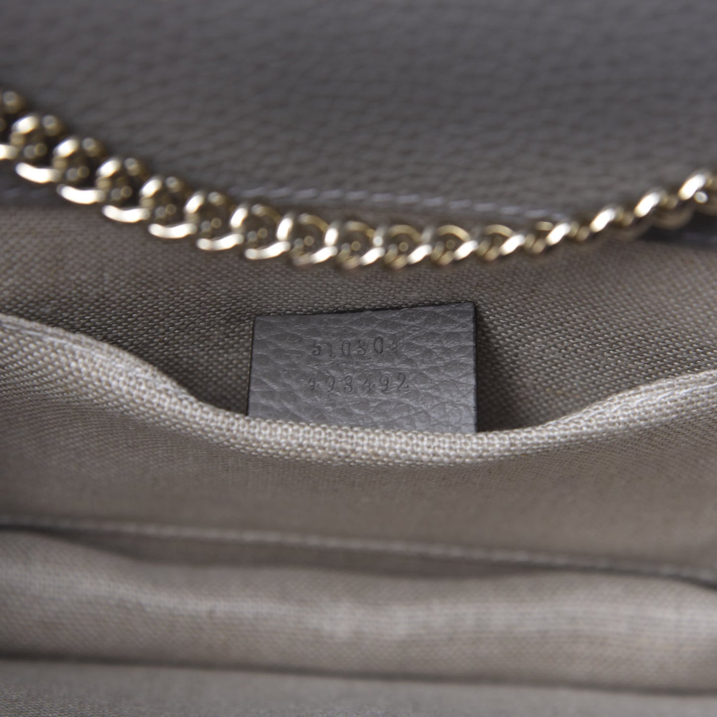 Dollar Calfskin Small Interlocking G Shoulder Bag Loess