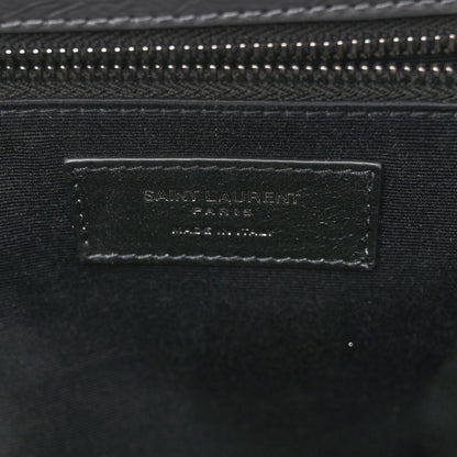 Saint Laurent Crinkled Calfskin Matelasse Monogram Medium Niki Chain Satchel Storm 6 of 9