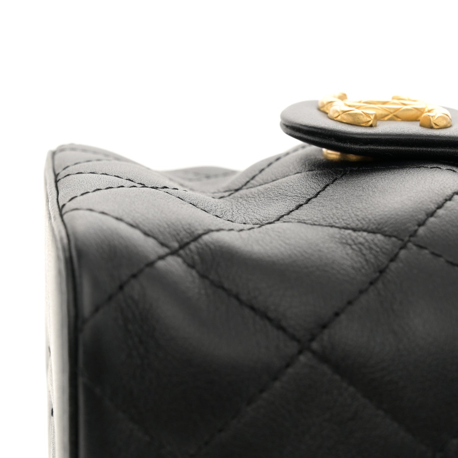 Chanel Calfskin Quilted Small Vanity Case With Chain Black 12 of 12