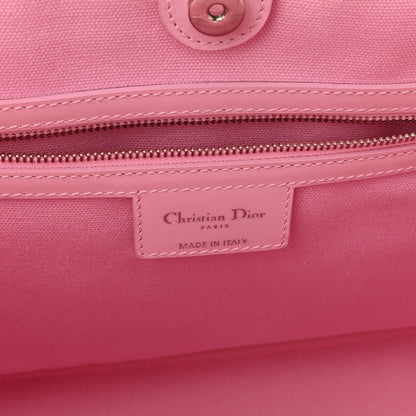 Christian Dior Coated Canvas Cannage Panarea Shopping Tote Pink 5 of 9