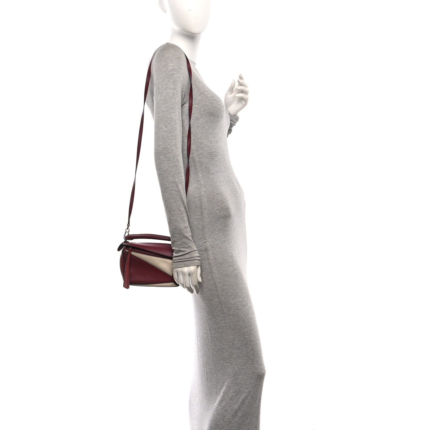 Loewe Calfskin Mini Puzzle Bag Wine Garnet 2 of 12