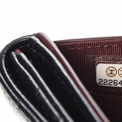 Chanel Caviar Quilted Compact French Flap Wallet Black 8 of 8