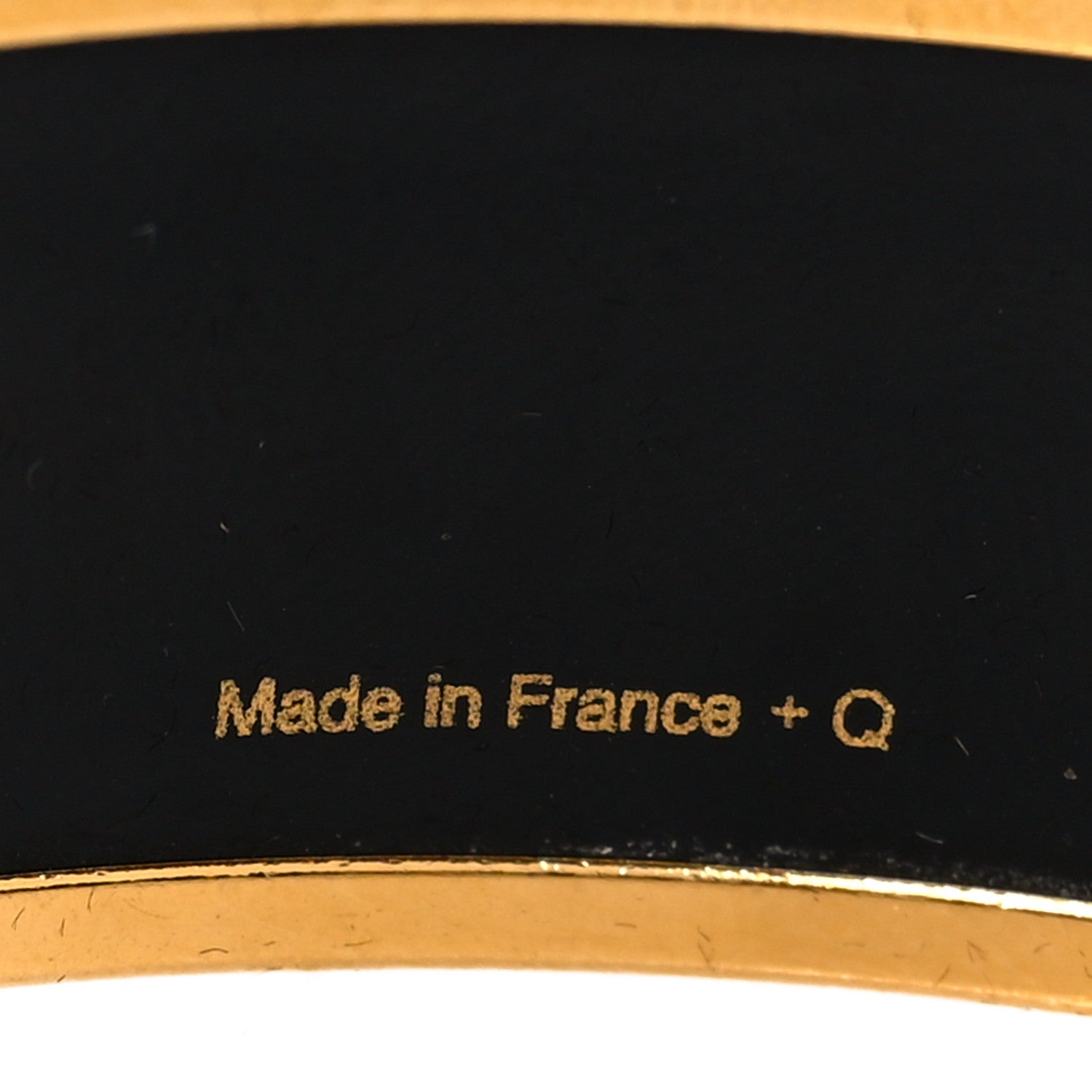 Hermes Enamel Printed Brazil Wide Bracelet 65 Black 5 of 5