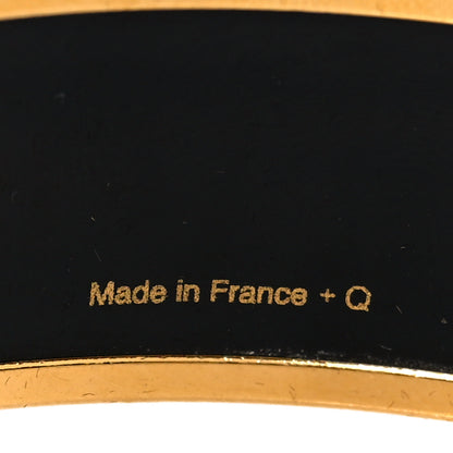 Hermes Enamel Printed Brazil Wide Bracelet 65 Black 5 of 5