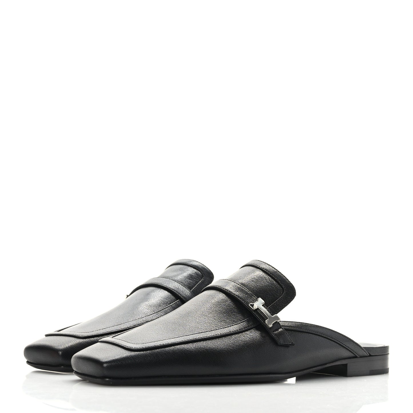 Goatskin Groupie Mules 39 Black