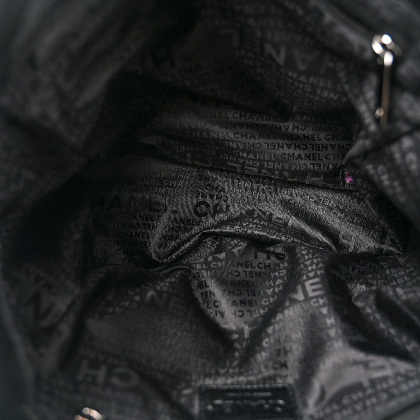 Lambskin Square Stitched Tote Black