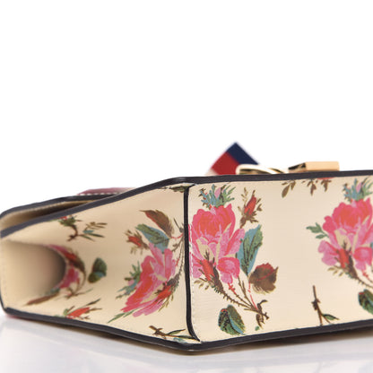 Gucci Calfskin Floral Small Sylvie Top Handle Bag Off White 6 of 10