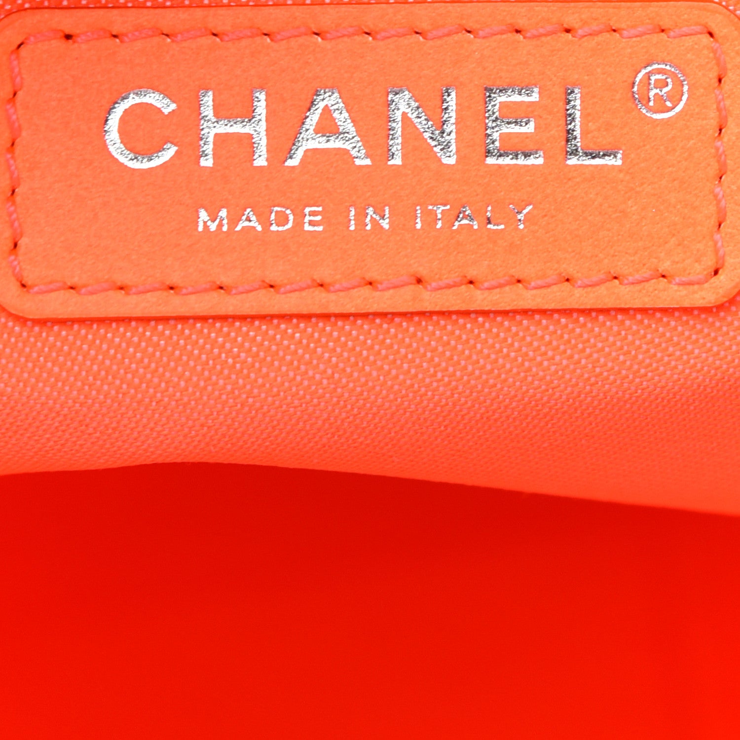 Chanel Mixed Fibers Calfskin Medium Deauville Tote Pink Orange 6 of 10