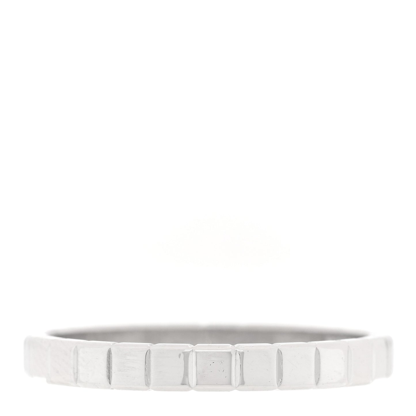 18K White Gold Ice Cube Band Ring 53 6.5