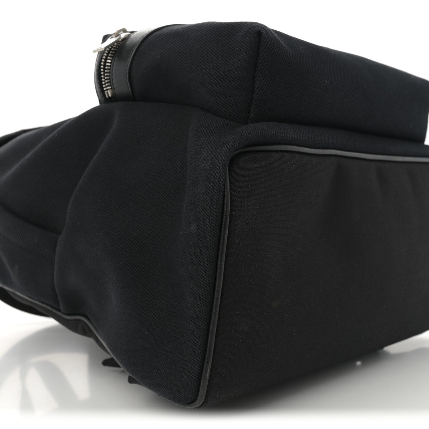 Saint Laurent Canvas Signature Embroidered City Backpack Black 8 of 12