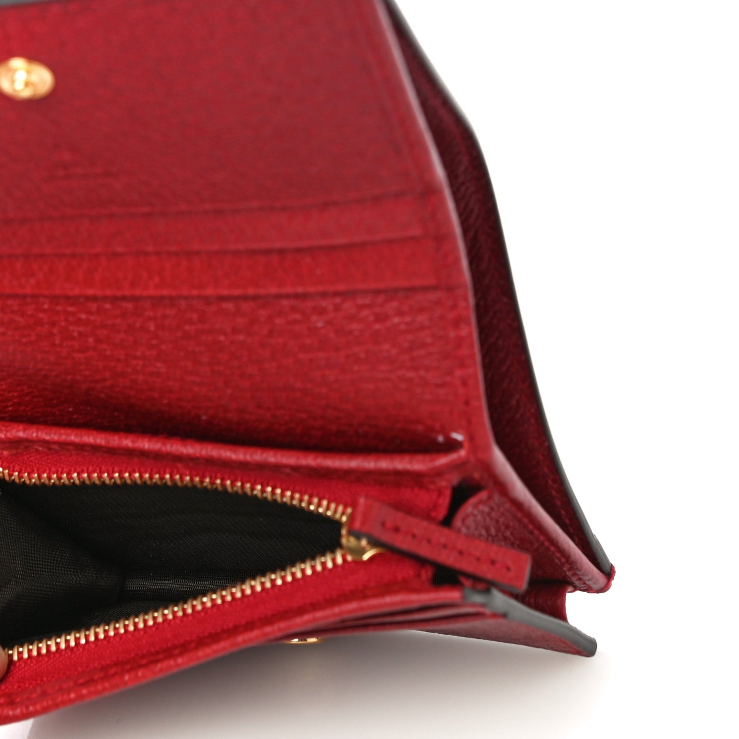GG Supreme Monogram Flora Web Ophidia Card Case Red