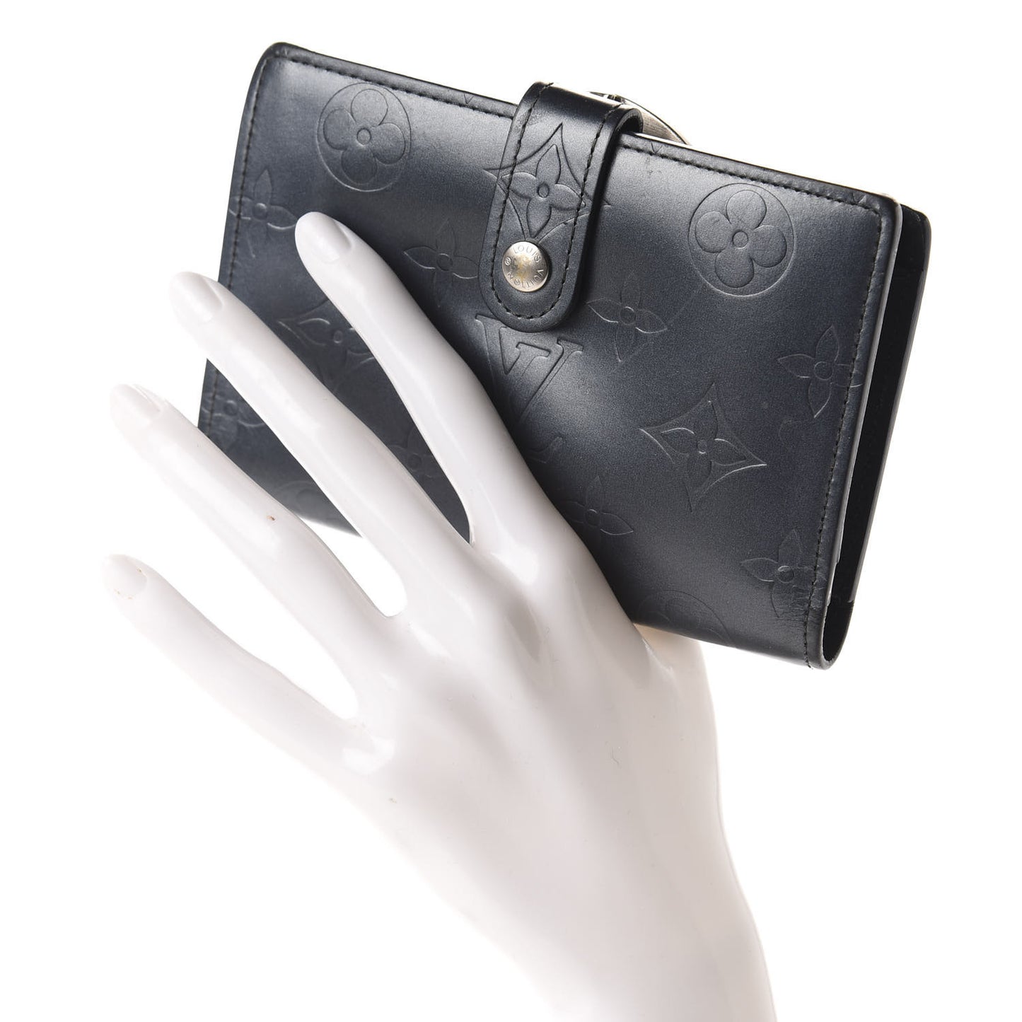 Mat Monogram French Purse Wallet Blue