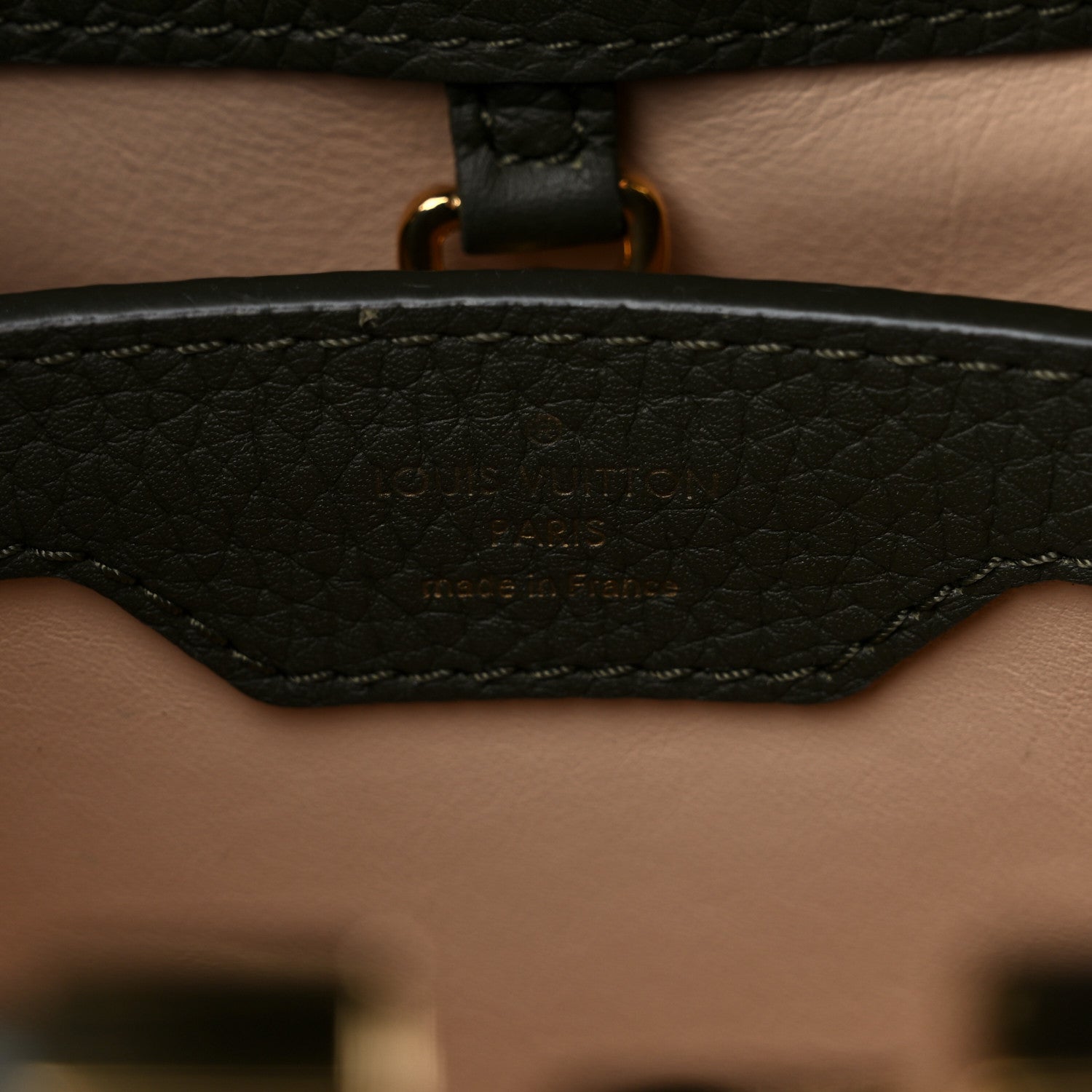 Louis Vuitton Taurillon Flowers Capucines BB Khaki 6 of 8