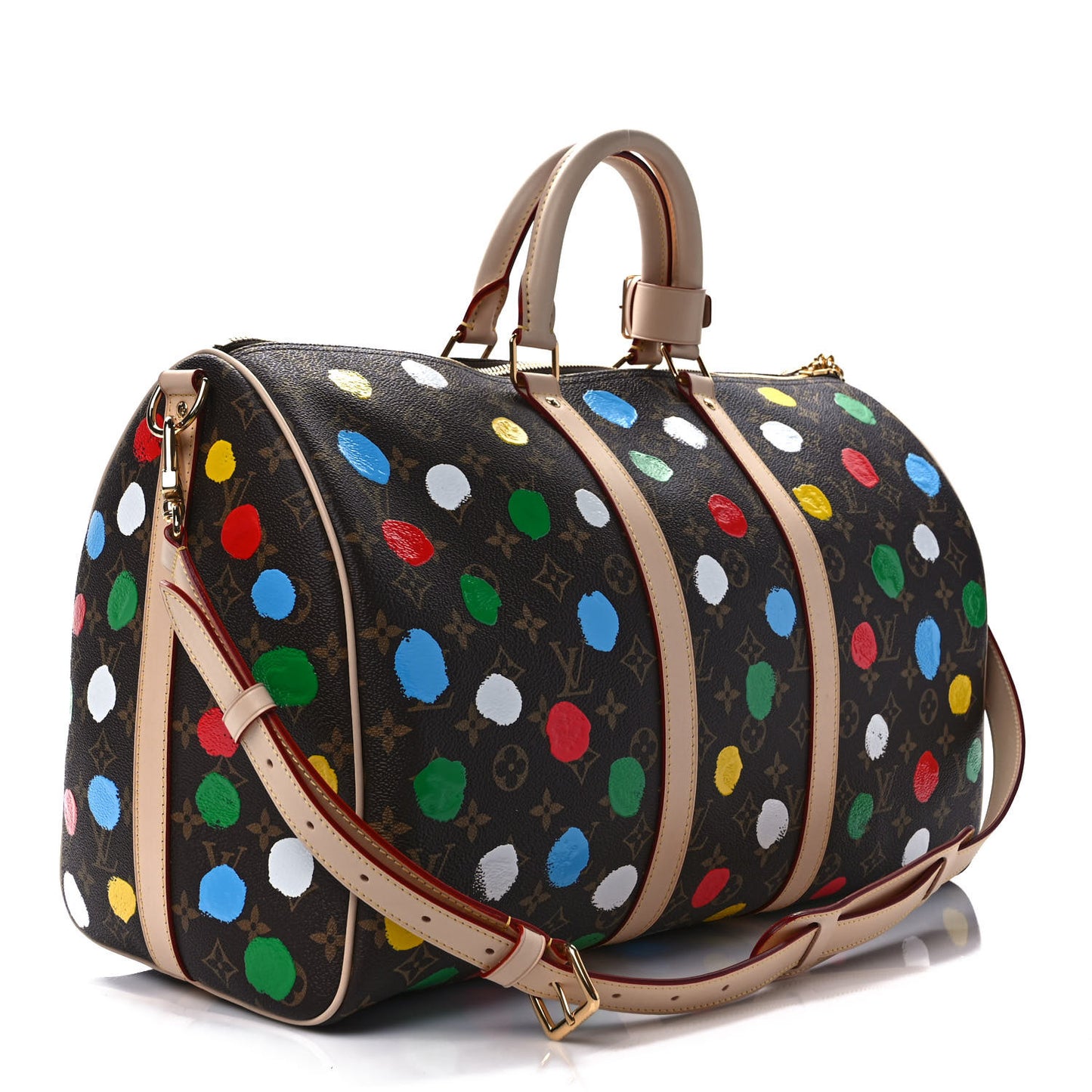 LV X YK Monogram Dots Keepall Bandouliere 45