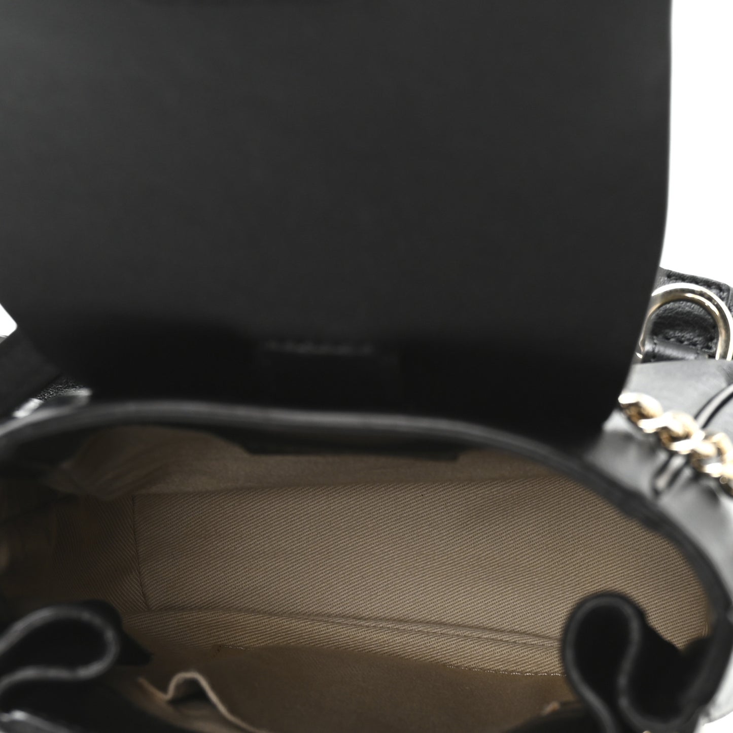 Suede Calfskin Mini Faye Backpack Black
