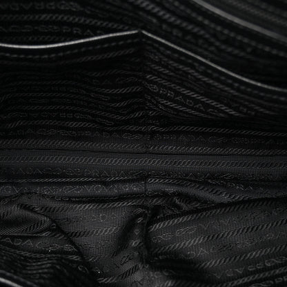 Prada Tessuto Nylon Saffiano Metal Triangle Logo Work Bag Black 5 of 13