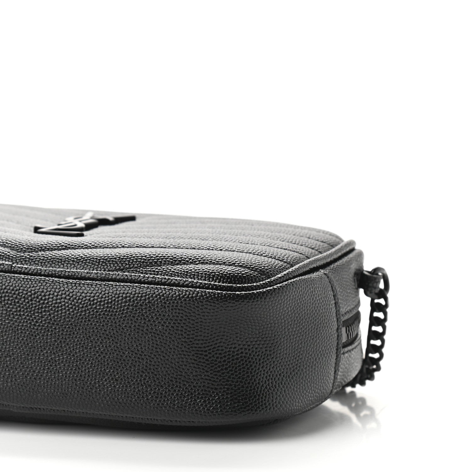 Saint Laurent Grain De Poudre Matelasse Monogram Mini Lou Camera Bag Black 9 of 9