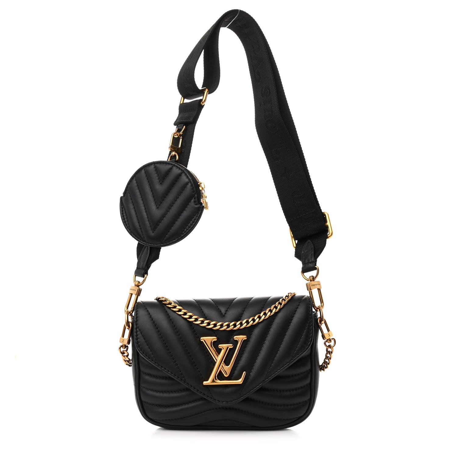 Louis Vuitton Calfskin New Wave Multi Pochette Black 1 of 10