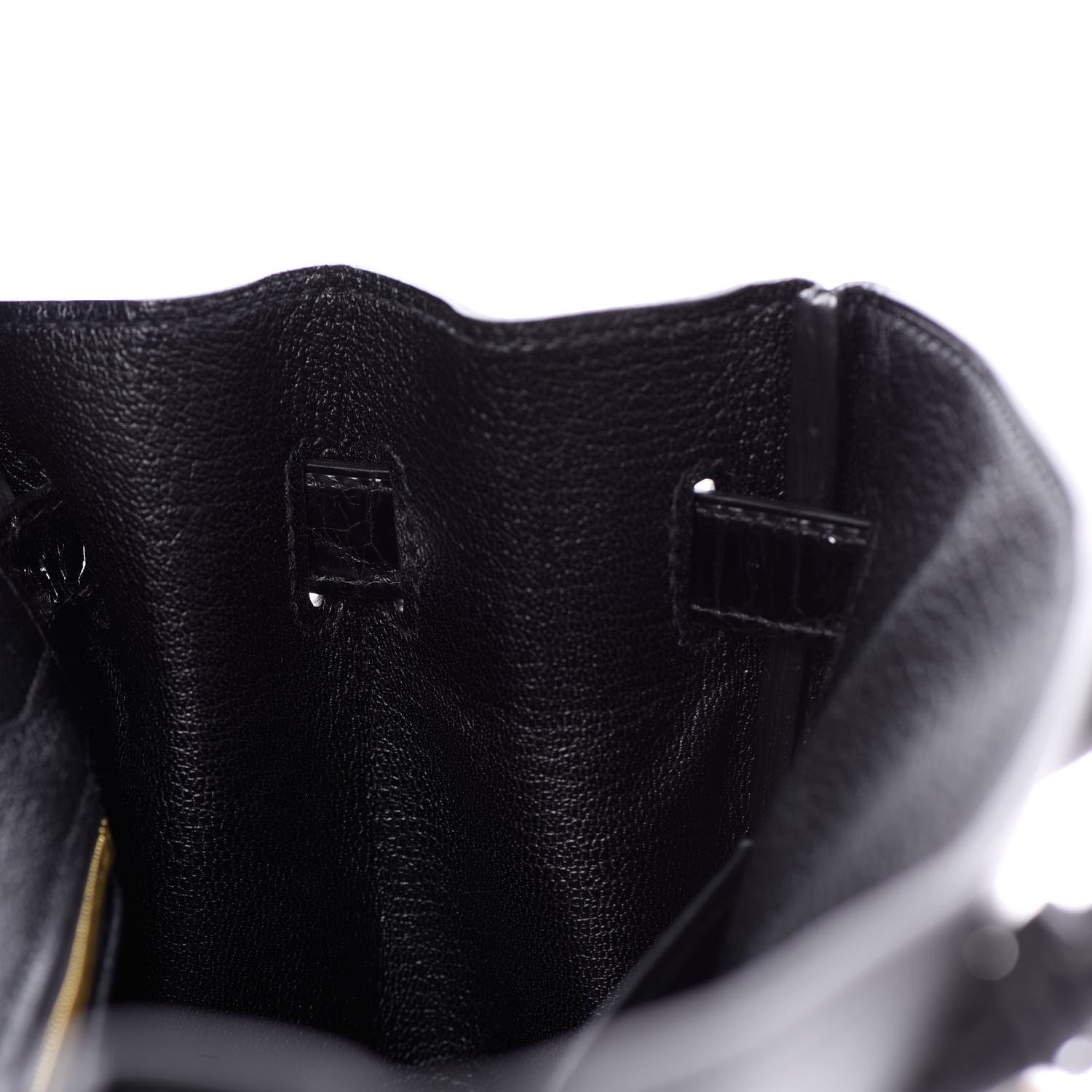 Hermes Taurillon Novillo Shiny Niloticus Crocodile Birkin Touch 30 Black 22 of 32