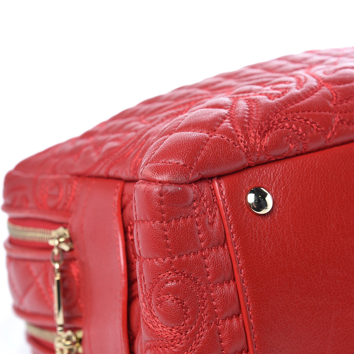 Versace Barocco Quilted Nappa Vanitas Demetra Bag Red 25 of 28